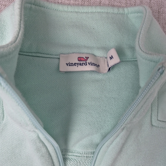 Vineyard Vines Women’s Mint Green Shep Shirt Quarter Zip Pullover Size M - Picture 4 of 12